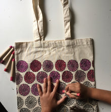 Load image into Gallery viewer, Dahlia: Color Your Own Market Tote Kit
