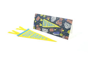 Oxford Pennant - Oh Baby Mini Pennant & Greeting Card
