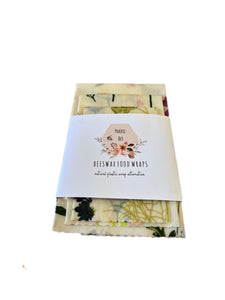 Beeswax Food Wraps Floral Set