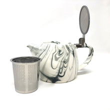 Load image into Gallery viewer, Marble Porcelain Grey Teapot
