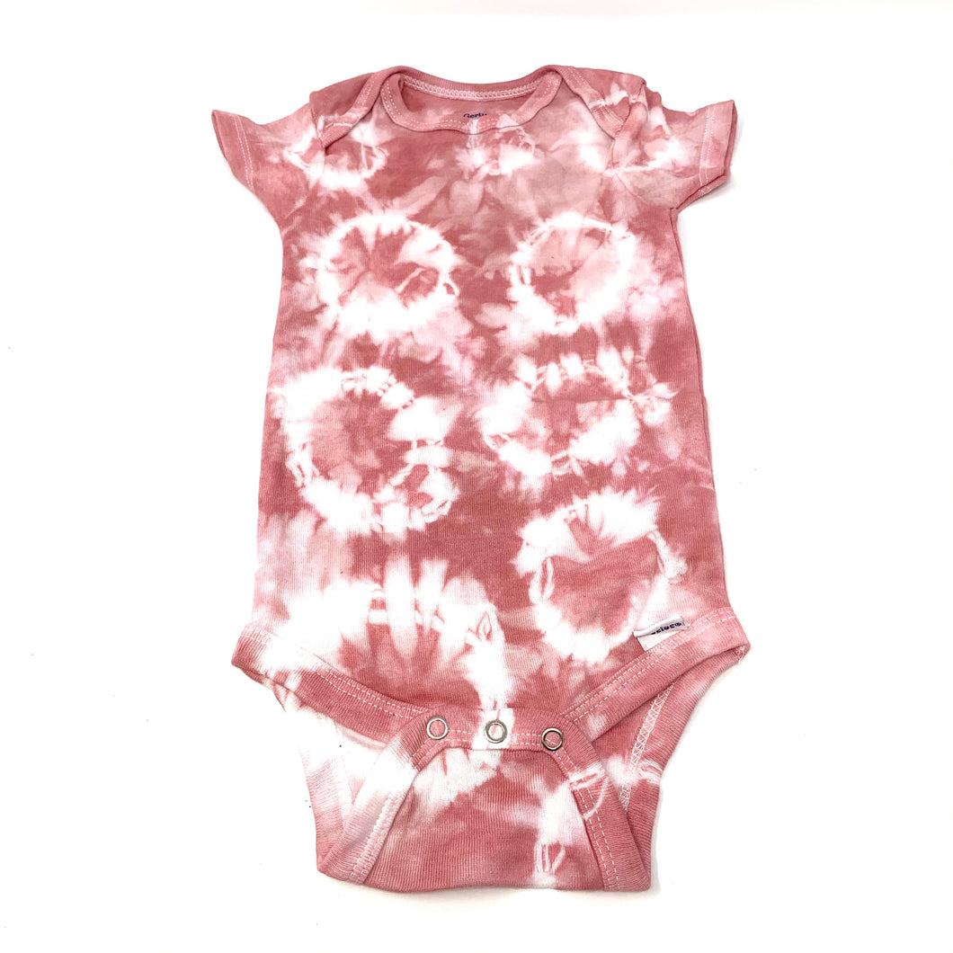 Pink Hand-Dyed Cotton Baby Onesie