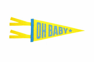 Oxford Pennant - Oh Baby Mini Pennant & Greeting Card